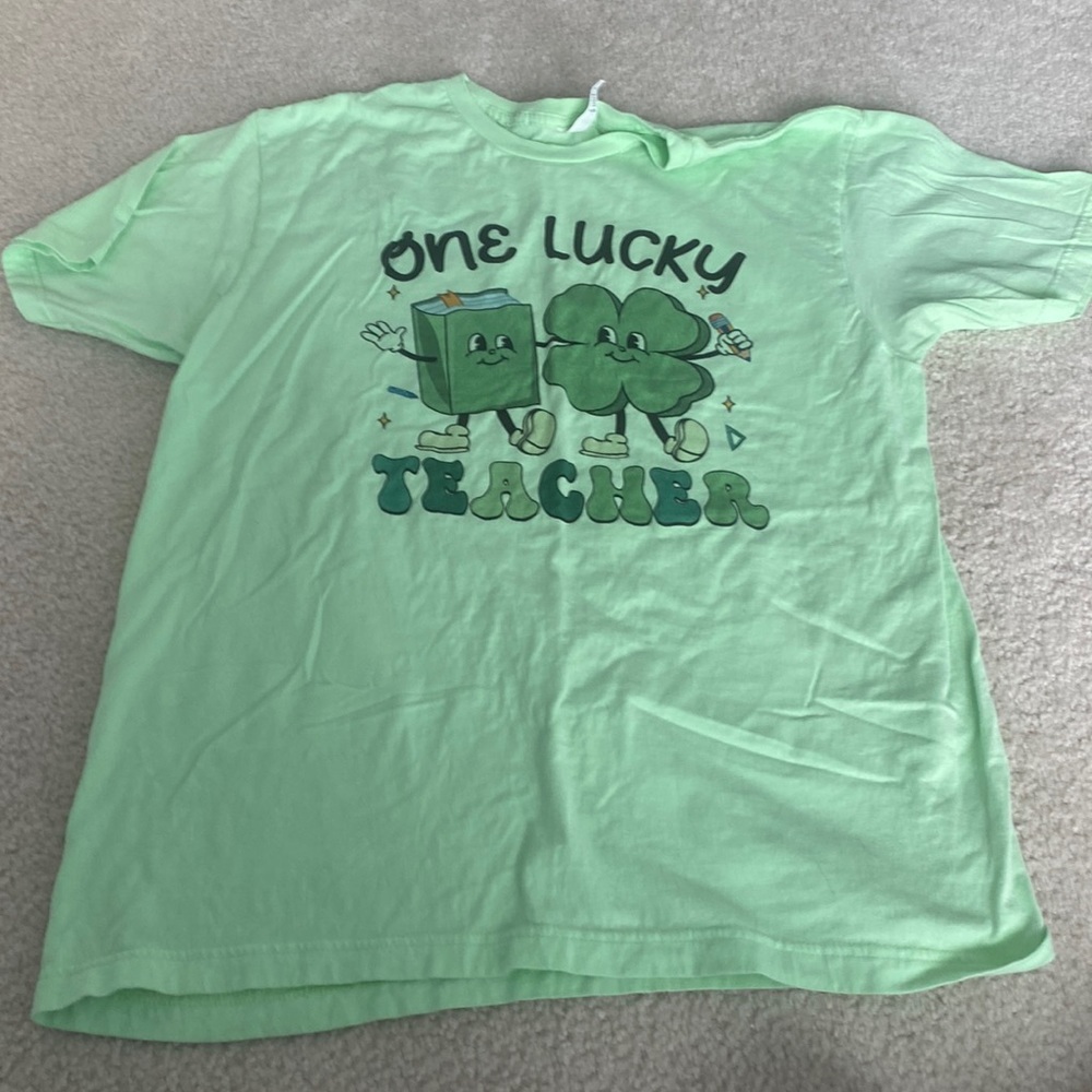 One Lucky Teacher Tee Large